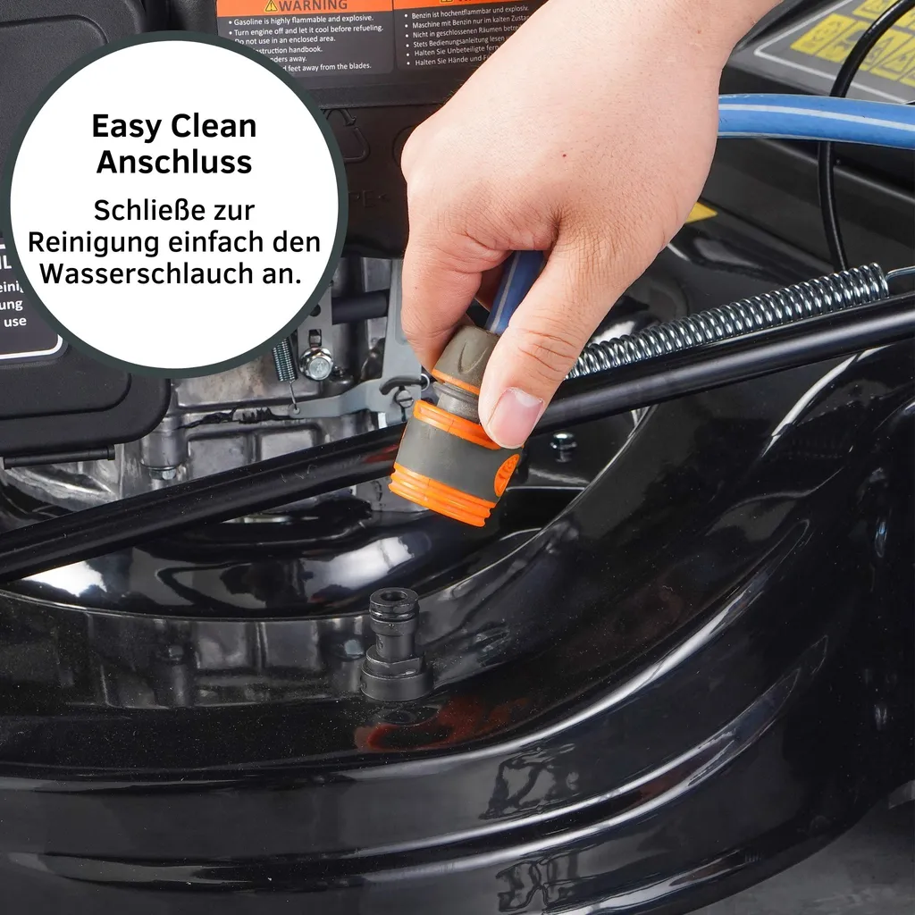 STAHLMANN Rasenmäher Benzin Mit Antrieb BR530 – 6,0PS 4,4kW Benzin Rasenmäher Mit Antrieb, 53cm Schnittbreite, Mulchfunktion, Schnitthöhenverstellung, Easy Clean Anschluss, Große Räder, 60L Korb 8 STAHLMANN Rasenmäher Benzin Mit Antrieb BR530 – 6,0PS 4,4kW Benzin Rasenmäher Mit Antrieb, 53cm Schnittbreite, Mulchfunktion, Schnitthöhenverstellung, Easy Clean Anschluss, Große Räder, 60L Korb – Bild 6