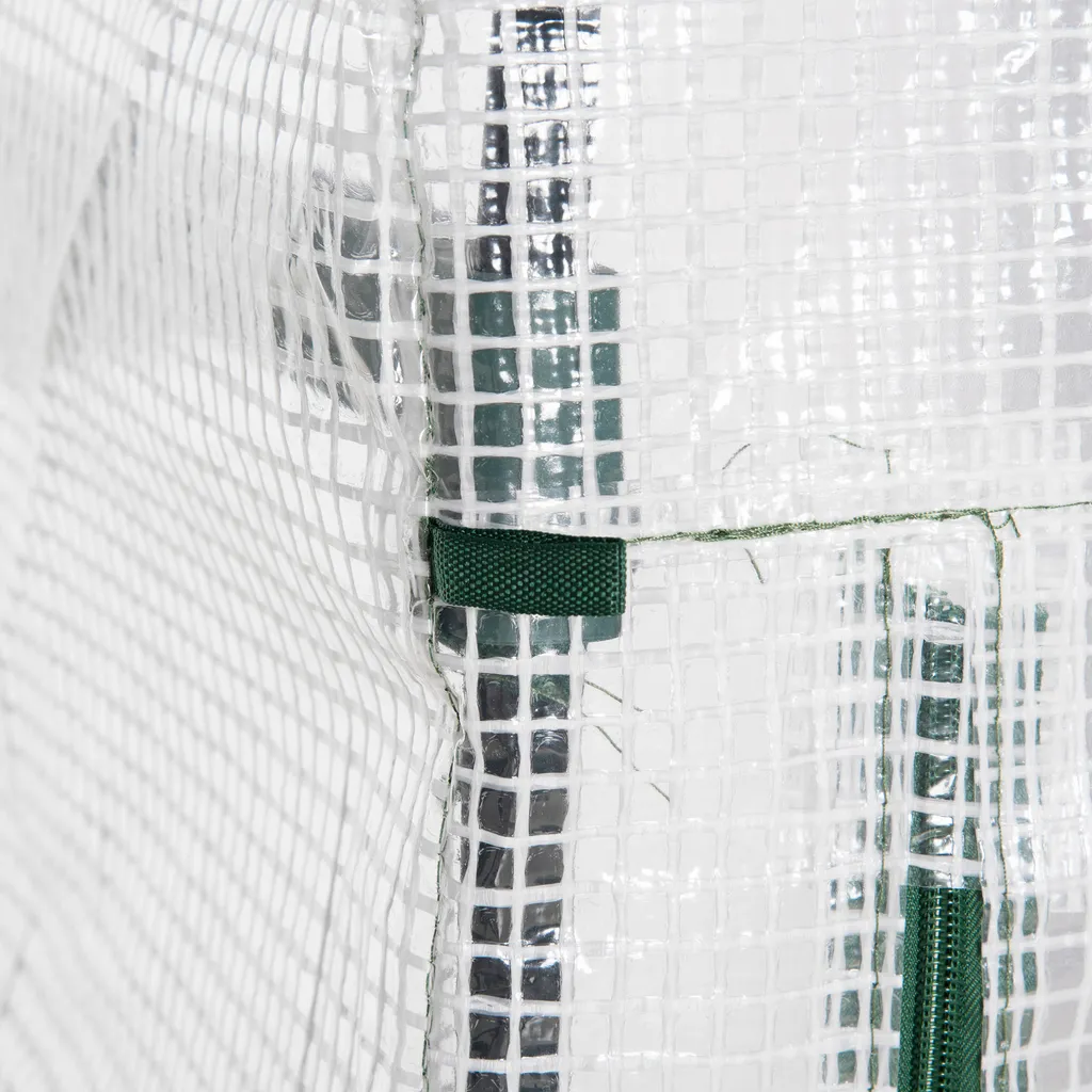 Outsunny Folien Gewächshaus Treibhaus Tomatenhaus Pflanzenhaus Frühbeet 4 Regalfächer Weiß 70 X 50 X 160 Cm 9 Outsunny Folien Gewächshaus Treibhaus Tomatenhaus Pflanzenhaus Frühbeet 4 Regalfächer Weiß 70 X 50 X 160 Cm – Bild 7