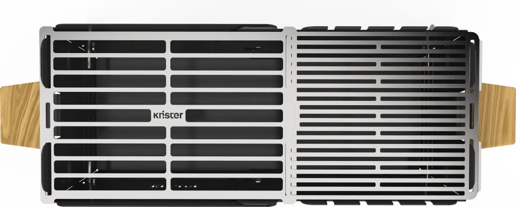 Knister Grill "Original" - Auseinanderziehbar, 28-49x20 Cm Grillfläche, 4.3kg, Stahl Feuerfest Pulverbeschichtet 5 Knister Grill "Original" - Auseinanderziehbar, 28-49x20 Cm Grillfläche, 4.3kg, Stahl Feuerfest Pulverbeschichtet – Bild 3