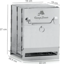 CampFeuer Edelstahl Faltgrill | 22 X 20,5 X 27 Cm | Outdoor Camping Klappgrill -Günstiges Laube Lust Geschäft 7230c3d10cd59a3d3b3e788a541a7230