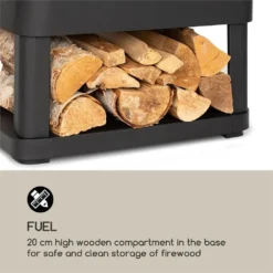 Macondo Feuerstelle Feuerschale 35x35cm Holzfach Stahl Schwarz -Günstiges Laube Lust Geschäft 723ee79f1e385b71f85f7ee80cefe672