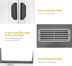 COSTWAY Gerätehaus Metall Gartenhaus 5m³ 238x131x181cm Mit 2 Schiebetüren Gartenhaus Geräteschuppen Für Outdoor & Garten 11 COSTWAY Gerätehaus Metall Gartenhaus 5m³ 238x131x181cm Mit 2 Schiebetüren Gartenhaus Geräteschuppen Für Outdoor & Garten -Günstiges Laube Lust Geschäft 73e0cf5febfdab66ce0e334dcfa7809d