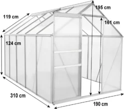 Zelsius Aluminium Gewächshaus, 310 X 190 Cm, 6 Mm Platten, Ca. 5,90 M² 11 Zelsius Aluminium Gewächshaus, 310 X 190 Cm, 6 Mm Platten, Ca. 5,90 M² -Günstiges Laube Lust Geschäft 7429359dbca6e442011fe751f5727f74