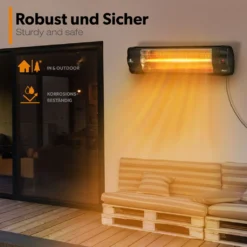 TRESKO Infrarot Heizstrahler 2500W Schwarz Mit Fernbedienung & Timer | Wärmestrahler Terrasse Elektrisch Mit 3 Heizstufen | Terrassenstrahler Innen & Außen | Wand-Infrarotstrahler Mit LED-Anzeige Quarzstrahler Wickeltischstrahler 11 TRESKO Infrarot Heizstrahler 2500W Schwarz Mit Fernbedienung & Timer | Wärmestrahler Terrasse Elektrisch Mit 3 Heizstufen | Terrassenstrahler Innen & Außen | Wand-Infrarotstrahler Mit LED-Anzeige Quarzstrahler Wickeltischstrahler -Günstiges Laube Lust Geschäft 74a467c1cf3027d9e0149aae9157085a