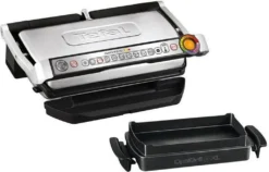 Tefal GC724D Optigrill Contactgrill 2000W Metallic XXL Mit Platte -Günstiges Laube Lust Geschäft 74c5b50329645dcf7b345b0ff93a7e68