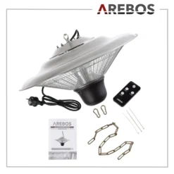 AREBOS Deckenheizstrahler 1.500 W, Inkl. Fernbedienung, Infrarotheizstrahler, Wärmepilz, Silber 20 AREBOS Deckenheizstrahler 1.500 W, Inkl. Fernbedienung, Infrarotheizstrahler, Wärmepilz, Silber -Günstiges Laube Lust Geschäft 74ef825320ec350103d2d1bb13f85466