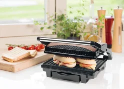 Bestron Elektrischer Kontaktgrill Mit Auffangschale, Sandwichmaker Mit Cool-Touch-Handgriff & Antihaftbeschichtung, Paninimaker Mit 1000 Watt, ASW113CO, Farbe: Kupfer -Günstiges Laube Lust Geschäft 7684cc3484461e3cc6ce5adca000d72a
