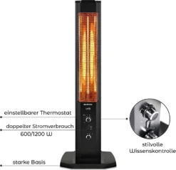 Heizstrahler Heizgerät Heizung Elektroheizung Infrarot Stand Heizstrahler Mit Thermostat Infrarotheizung Für Innen & Außenbereich 2 Heizstufen Standgerät Tragbar Elegantes Design 1200 Watt Schwarz 12 Heizstrahler Heizgerät Heizung Elektroheizung Infrarot Stand Heizstrahler Mit Thermostat Infrarotheizung Für Innen & Außenbereich 2 Heizstufen Standgerät Tragbar Elegantes Design 1200 Watt Schwarz -Günstiges Laube Lust Geschäft 7736ffc83a131016d5444412081ddff2