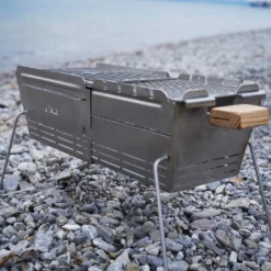 KNISTER Grill PREMIUM - Mobiler Holzkohlegrill Aus Edelstahl - GERMANY - 28-49x20cm -Günstiges Laube Lust Geschäft 785c73aeeca1db693fd48f884231f748