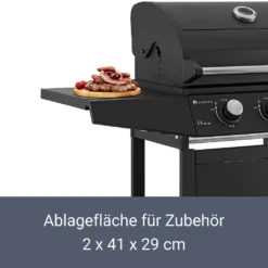 Juskys BBQ Gasgrill Louisiana 8,1 KW Mit 3 Brenner, Grillrost, Deckel Mit Thermometer, Warmhalterost & Seitenablagen – Grillwagen Mit Stahl Korpus -Günstiges Laube Lust Geschäft 78c87c31b6171e67e814310d0d16df85