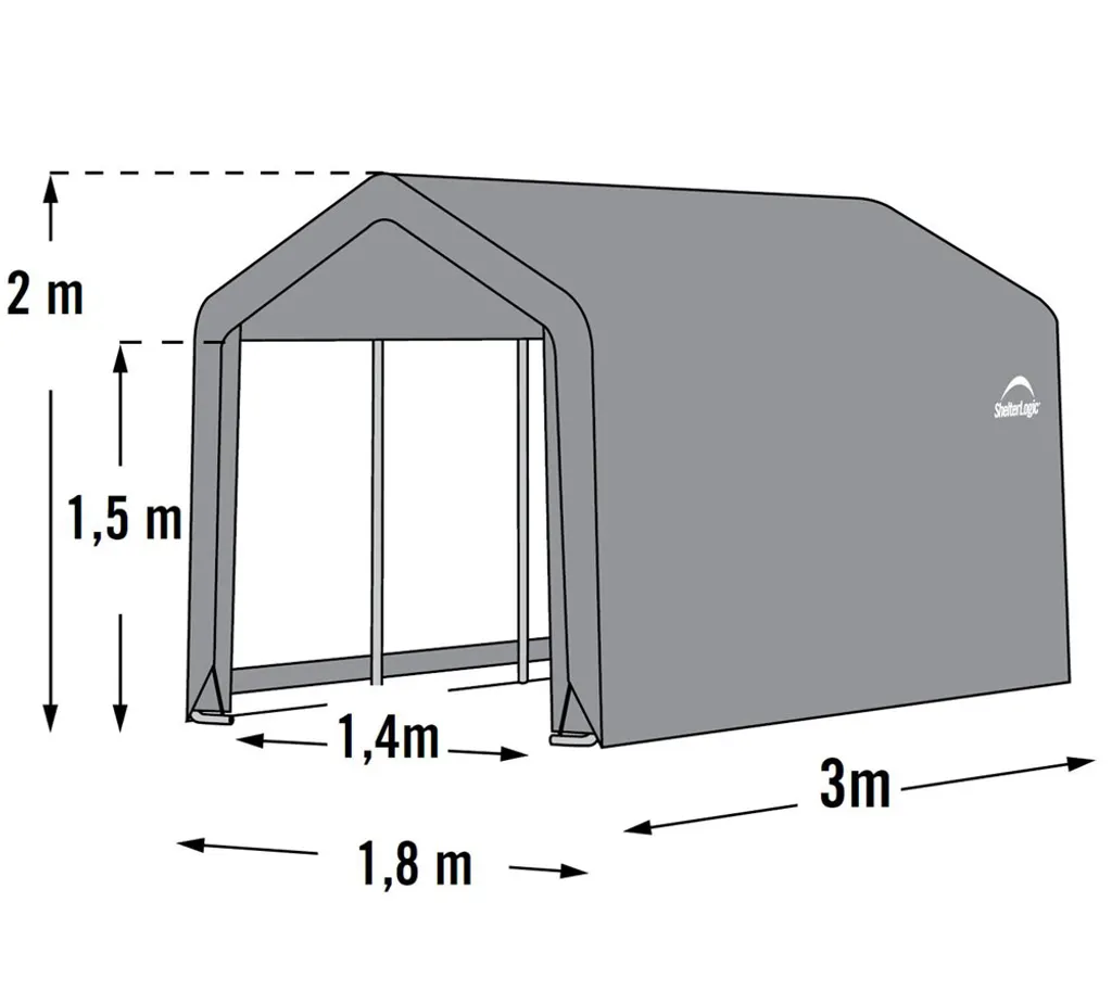 Foliengerätehaus ShelterLogic Gerätehaus In-a-Box 5,4m² 300x180cm 15 Foliengerätehaus ShelterLogic Gerätehaus In-a-Box 5,4m² 300x180cm – Bild 13
