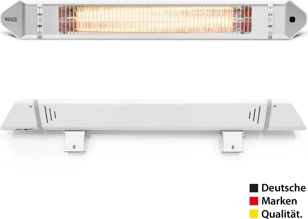 VASNER Teras 25 Terrassenheizer 2500 W, Fernbedienung, IP65 Wasserschutz, Weiß 4 VASNER Teras 25 Terrassenheizer 2500 W, Fernbedienung, IP65 Wasserschutz, Weiß – Bild 2