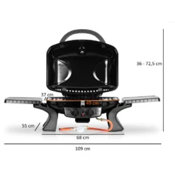 BBQ-Toro Tragbarer Tisch Gasgrill 2 Brenner | Tischgasgrill Für Balkon -Günstiges Laube Lust Geschäft 7987f4b0650b7c48f0b32e52d92eaf82