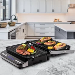 ONVAYA Kontaktgrill 3 In 1 Mit Wechselplatten: Grillplatte, Flachplatte & Waffelplatte, Sandwichmaker, Aufklappbar Als Tischgrill, 2000 Watt, Antihaftbeschichtet -Günstiges Laube Lust Geschäft 79a9ba402760b0a8bb664f9668916a64