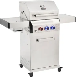 TAINO PLATINUM 2+1 Gasgrill Komplett Edelstahl 4-Brenner Silber Grillwagen BBQ Keramik-Brenner Sear-Zone
