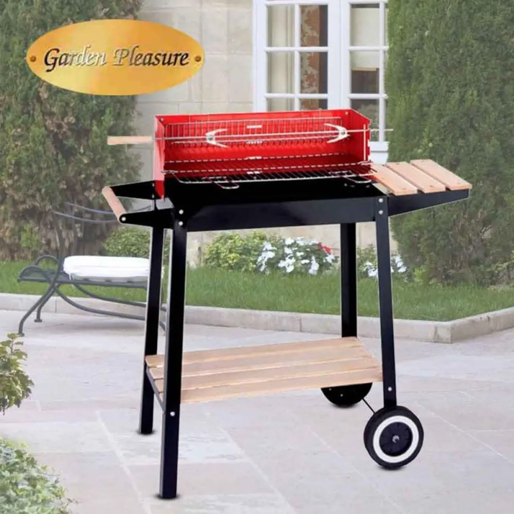 Garden Pleasure Stahl Grillwagen Mit Ablage Holzkohlegrill Eckig Garten Grill Standgrill 4 Garden Pleasure Stahl Grillwagen Mit Ablage Holzkohlegrill Eckig Garten Grill Standgrill – Bild 2