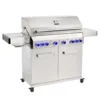 TAINO PLATINUM 6+2 Gasgrill Komplett Edelstahl 6-Brenner Silber Grillwagen BBQ Keramik-Brenner Backburner Sizzle-Zone Piezozündung Seitenkocher Gusseisen-Roste -Günstiges Laube Lust Geschäft 7abb34381114844a4f5ca53f97d78a96