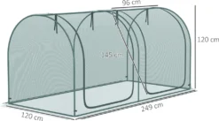 Outsunny 2,49 X 1,2 M Mini Gewächshaus, Pflanzenschutzzelt Mit Tür, Winddcihtes Tomatenhaus, Treibhaus Mit Stahlrahmen, HDPE-Netz Für Garten, Balkon, Dunkelgrün 13 Outsunny 2,49 X 1,2 M Mini Gewächshaus, Pflanzenschutzzelt Mit Tür, Winddcihtes Tomatenhaus, Treibhaus Mit Stahlrahmen, HDPE-Netz Für Garten, Balkon, Dunkelgrün -Günstiges Laube Lust Geschäft 7aefcdfbb4ebce34a5195aa1fdab9402