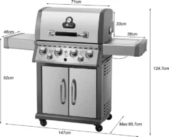 El Fuego Gasgrill / Grillwagen Concord 4 Brenner +1 Seitenbrenner +1 Infrarotbrenner -Günstiges Laube Lust Geschäft 7b932cb51caa71e81cf969228695664f