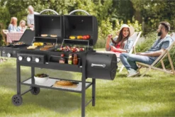 El Fuego Gas-/Holzkohlegrill/Smoker Kombigrill Sierra 3in1 2x 43x45cm -Günstiges Laube Lust Geschäft 7c3c4805c384f0d37cc25f964a19aef3