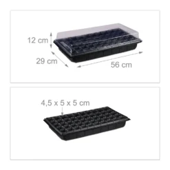 Relaxdays Anzuchtkasten 3er Set Je 50 Fächer -Günstiges Laube Lust Geschäft 7c852364bed574574b1299c5404a6740