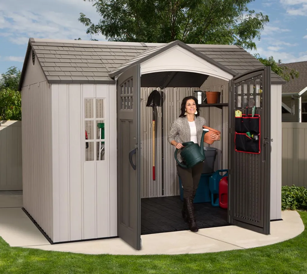 Lifetime Kunststoff Gerätehaus Jubiläumshaus Grau 244x305x244 Cm 4 Lifetime Kunststoff Gerätehaus Jubiläumshaus Grau 244x305x244 Cm – Bild 2