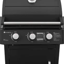 Juskys BBQ Gasgrill Louisiana 8,1 KW Mit 3 Brenner, Grillrost, Deckel Mit Thermometer, Warmhalterost & Seitenablagen – Grillwagen Mit Stahl Korpus -Günstiges Laube Lust Geschäft 7c9290f16898ecae42251e47990ac3eb