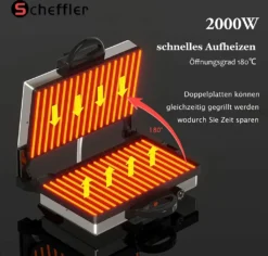 Kontaktgrill, Scheffler 2000W Optigrill, Multi Grill, Lahmacun Makinasi, Grill, Toaster, Brotmaschine, Edelstahl Tischgrill Mit Grill, Brotbackform, Kasserolle, Antihaft-Beschichtung -Günstiges Laube Lust Geschäft 7d04cc157a51bc9a7b8ed9a232d536fd