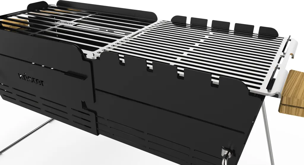 Knister Grill "Original" - Auseinanderziehbar, 28-49x20 Cm Grillfläche, 4.3kg, Stahl Feuerfest Pulverbeschichtet 7 Knister Grill "Original" - Auseinanderziehbar, 28-49x20 Cm Grillfläche, 4.3kg, Stahl Feuerfest Pulverbeschichtet – Bild 5