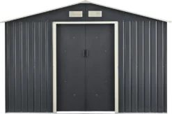 Gartenschuppen 277x191x192cm Aus Metall Gerätehaus Dunkelgrau -Günstiges Laube Lust Geschäft 7ddb86dd5724b3cc75cd34d51d3f70c3