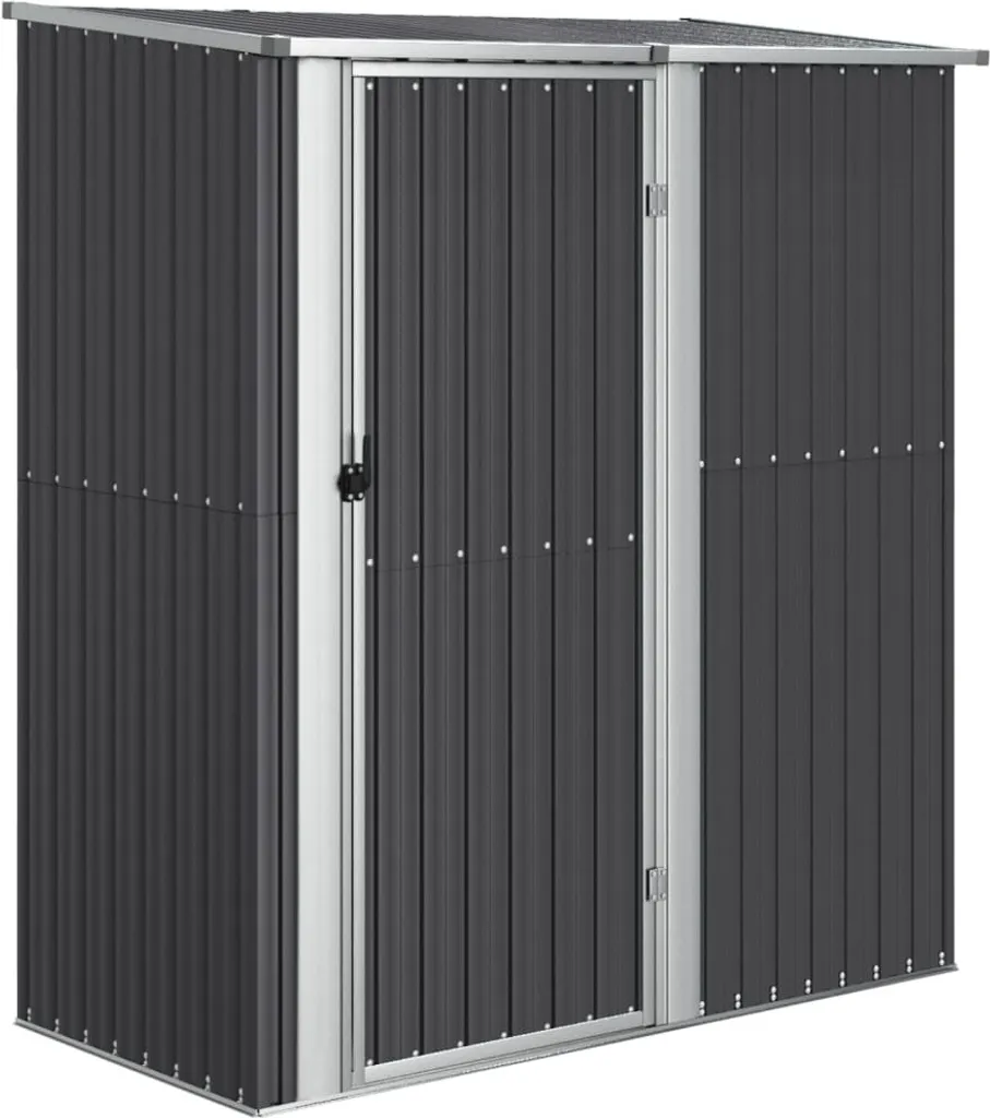 VidaXL Geräteschuppen Anthrazit 180,5x97x209,5 Cm Verzinkter Stahl 3 VidaXL Geräteschuppen Anthrazit 180,5x97x209,5 Cm Verzinkter Stahl