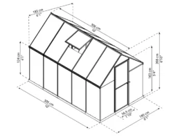 PALRAM-Mythos 6x10 Gewächshaus-grün/transparent-7172 -Günstiges Laube Lust Geschäft 7f2a82c125f5005a2d9bef143391436f
