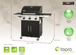 Tepro Gasgrill Keansburg 3 SE, 3-Brenner, 2x 3,2kW Und 1x 4,2kW Powerzone, Gussrost, Abklappbare Seitenablagen 17 Tepro Gasgrill Keansburg 3 SE, 3-Brenner, 2x 3,2kW Und 1x 4,2kW Powerzone, Gussrost, Abklappbare Seitenablagen -Günstiges Laube Lust Geschäft 7f51b5155d1e3e8fba032e8ef5bd2a34