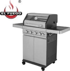 El Fuego Edelstahl Gasgrill Sunset Beach 4+1 Brenner, Grillrost U Grillplatte Gusseisern, Linkes Seitenteil Abklappbar -Günstiges Laube Lust Geschäft 7f716481c40ada73dc7bae97fb864bd7