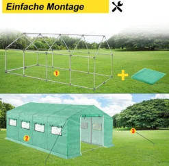 LZQ Gewächshaus Foliengewächshaus Mit Gitternetzfolie Und Fernster 3x2x2m 6m² Winterfest Tomatenhaus Gewächshäuser Pflanzenhaus Anzucht 22 LZQ Gewächshaus Foliengewächshaus Mit Gitternetzfolie Und Fernster 3x2x2m 6m² Winterfest Tomatenhaus Gewächshäuser Pflanzenhaus Anzucht -Günstiges Laube Lust Geschäft 811d3747b00989d14fd9632782e3096f