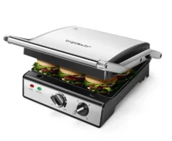 Aigostar Kontaktgrill, Sandwichmaker, 180° Aufklappbar Als Tischgrill, Panini Grill Mit Abnehmbaren Platten, Regelbarer Thermostat &Timer, Antihaftbeschichtet, 2000W -Günstiges Laube Lust Geschäft 8120406ec371e0a50533564e13814206