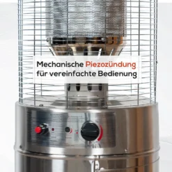 TroniTechnik® Heizstrahler Gas Heizpilz Heizgerät Terrassenheizer Terrassenheizstrahler 11 KW Gasheizstrahler Inkl. Schutzhülle Edelstahl -Günstiges Laube Lust Geschäft 81c64b639f2528465a0614a65efb4f2f
