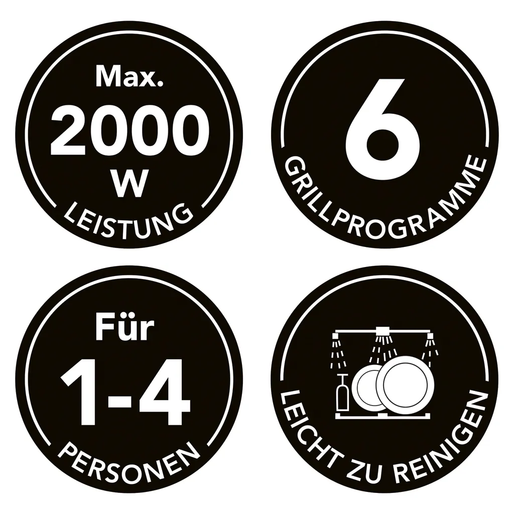 Kontaktgrill Tischgrill Sandwichtoaster Mit 6 Programmen - 2000W MAXXMEE 12 Kontaktgrill Tischgrill Sandwichtoaster Mit 6 Programmen - 2000W MAXXMEE – Bild 10