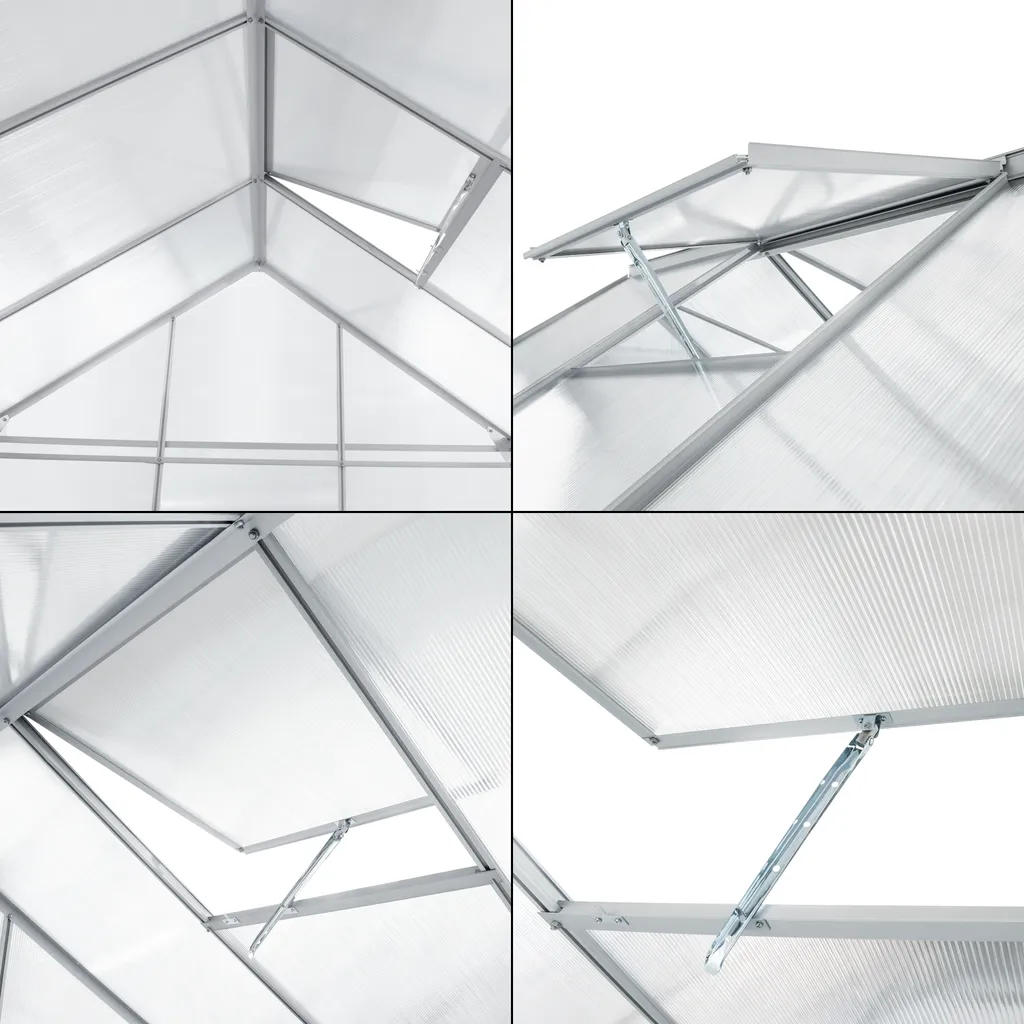 Gewächshaus Oisterwijk Glashaus Mit Fundament 190 X 190 Cm Gartengewächshaus Treibhaus Pavillon Aus Hohlkammerplatten 8 Gewächshaus Oisterwijk Glashaus Mit Fundament 190 X 190 Cm Gartengewächshaus Treibhaus Pavillon Aus Hohlkammerplatten – Bild 6