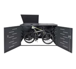 2er-Fahrradgarage HWC-H80, Fahrradbox Geräteschuppen, Abschließbar Ohne Pflanzkasten 118x191x100cm Anthrazit -Günstiges Laube Lust Geschäft 8252ad8c699fafce6d2ff9252cc98d51