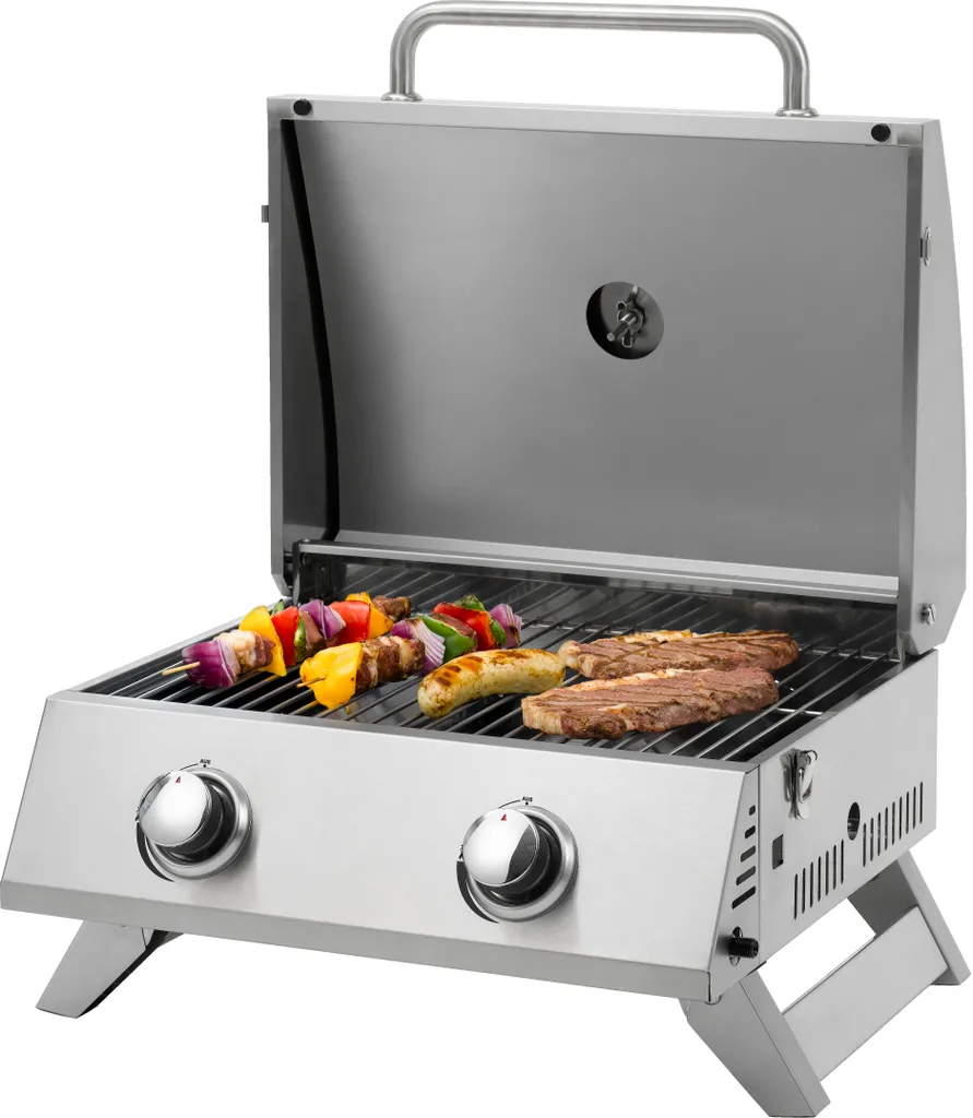 Tepro Tischgasgrill Chicago, 2-Brenner, Grillfläche: 47,5 X 35 Cm 11 Tepro Tischgasgrill Chicago, 2-Brenner, Grillfläche: 47,5 X 35 Cm – Bild 9
