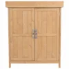 Outsunny Geräteschrank Geräteschuppen Gartenschrank 2 Fächer Tannenholz Natur 74 X 43 X 88cm -Günstiges Laube Lust Geschäft 83bdf9f62ecfb6511e41ddebe88bac11