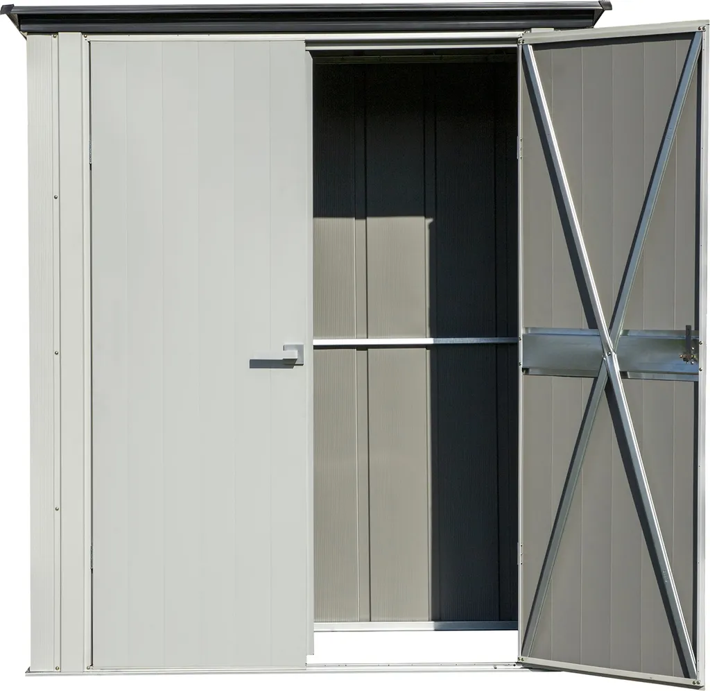 Spacemaker Metall Geräteschrank "5 X 3", Gartenaufbewahrung Lichtgrau 1,4 M² 12 Spacemaker Metall Geräteschrank "5 X 3", Gartenaufbewahrung Lichtgrau 1,4 M² – Bild 10