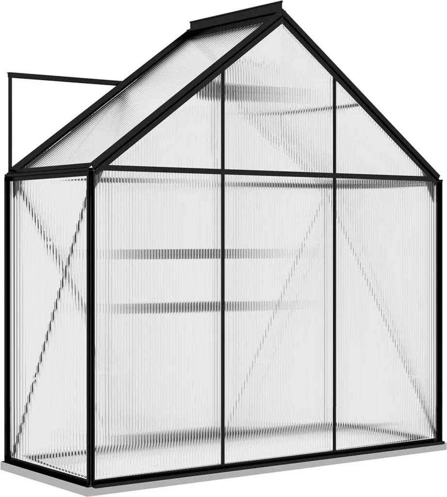 VIDAXL Gewaechshaus Anthrazit Aluminium 1,33 M2 8 VIDAXL Gewaechshaus Anthrazit Aluminium 1,33 M2 – Bild 6