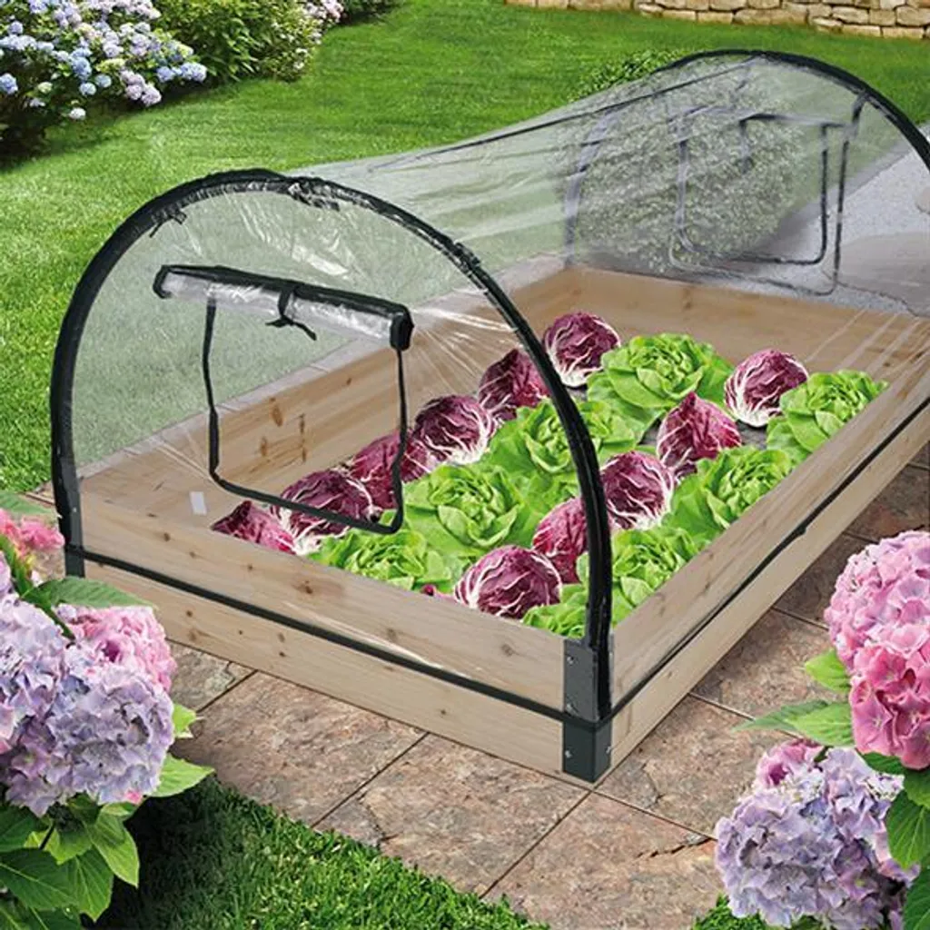 Gewächshaus Mit Holzrahmen Und Dach 120 X 80 X 50 Cm 3 Gewächshaus Mit Holzrahmen Und Dach 120 X 80 X 50 Cm