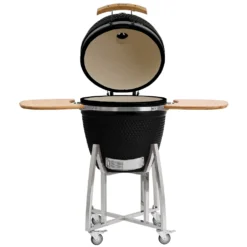 BBQ-Toro Kamado Grill Holzkohlegrill Ø 46 Cm "KURO" Mit Bambusablage, Thermometer, Schwarz -Günstiges Laube Lust Geschäft 85351576142fd392848f7914684a68ec