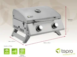 Tepro Tischgasgrill Chicago, 2-Brenner, Grillfläche: 47,5 X 35 Cm 25 Tepro Tischgasgrill Chicago, 2-Brenner, Grillfläche: 47,5 X 35 Cm -Günstiges Laube Lust Geschäft 858ad40d9ed1d515f12a4b9aff5897b9