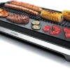 Arendo Tischgrill Elektrisch – XXL Elektrogrill Party Grill - Abnehmbare Platte - Fettauffangschale – Für BBQ, Steaks, Würstchen, Fisch, Gemüse Etc. – Indoor Und Outdoor - BPA-frei