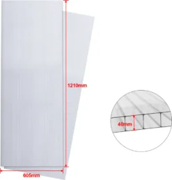 EINFEBEN 14x Doppelstegplatte Garten- & Gewächshaus-Zubehör Geringes Gewicht Hohlkammerplatte 4mm Farblos Stegplatten 10 EINFEBEN 14x Doppelstegplatte Garten- & Gewächshaus-Zubehör Geringes Gewicht Hohlkammerplatte 4mm Farblos Stegplatten -Günstiges Laube Lust Geschäft 86001196fe48a4b21464147ff1af41b5