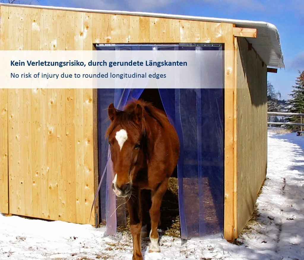 Zettl® PVC Streifenvorhang Lamellen 2x200mm Höhe 2,00m X Breite 1,20m, Fertig Vormontiert, Verzinkt, Stallvorhang, Zettl® PVC Lamellenvorhang 5 Zettl® PVC Streifenvorhang Lamellen 2x200mm Höhe 2,00m X Breite 1,20m, Fertig Vormontiert, Verzinkt, Stallvorhang, Zettl® PVC Lamellenvorhang – Bild 3